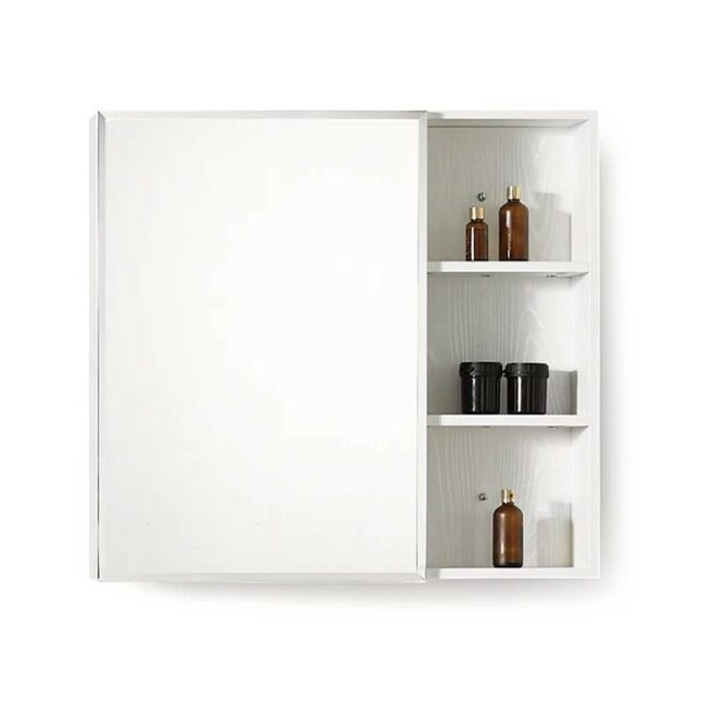 浴室防水收納櫃｜KARAT 防水鏡櫃(白木紋) NC-4839G-CH｜風尚精品衛浴