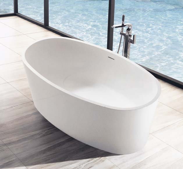 獨立浴缸｜Bovit 雲晶石浴缸系列 人造石浴缸(霧面) MFC1026｜風尚精品衛浴